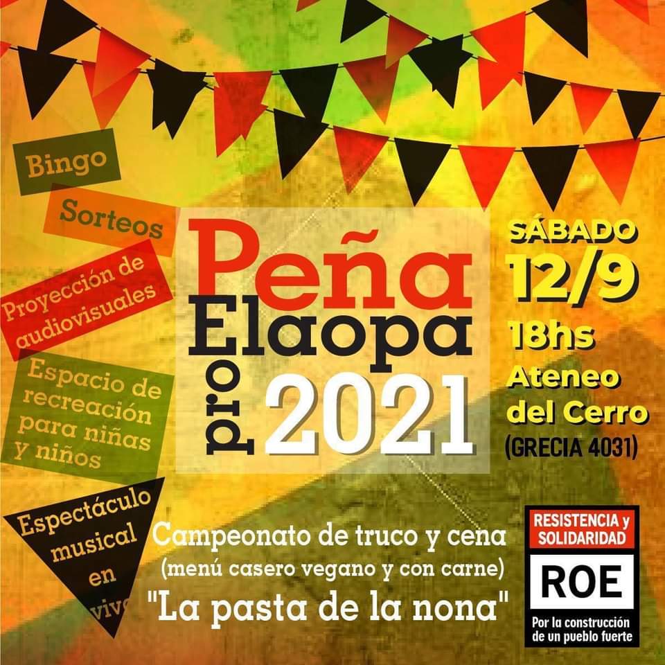 Atividade de arrecadação de fundos para o XIV ELAOPA, realizada em Montevidéu, Uruguai, em setembro de 2020.